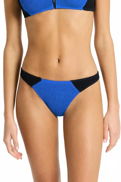 Bondeye Splice Scene Bikini Bottom In Cobalt/black In Blue