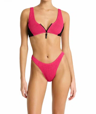 Bondeye Splice Scout Top In Raspberry/black In Pink