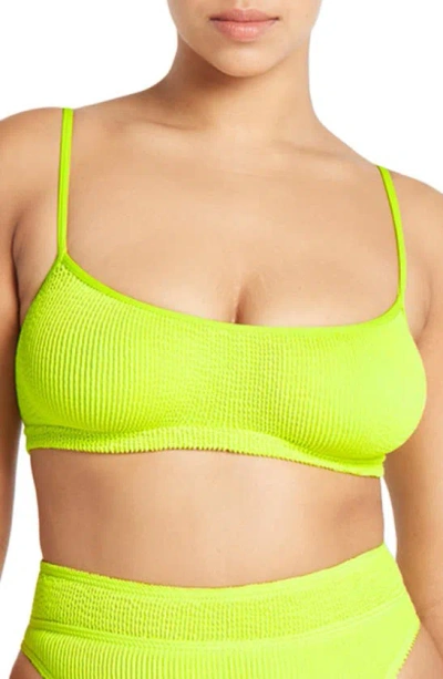 Bondeye Strap Saint Bikini Top In Green