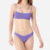 Bondeye Strap Saint Crop Bikini Top In Mauve Eco In Multi