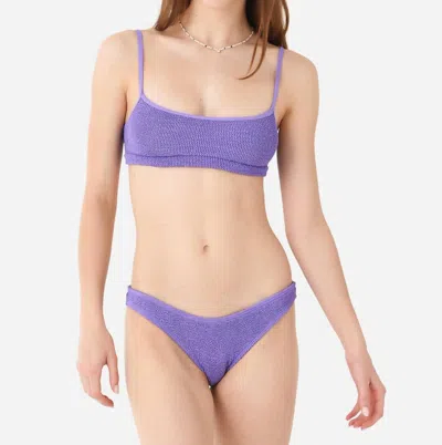 Bondeye Strap Saint Crop Bikini Top In Mauve Eco In Purple