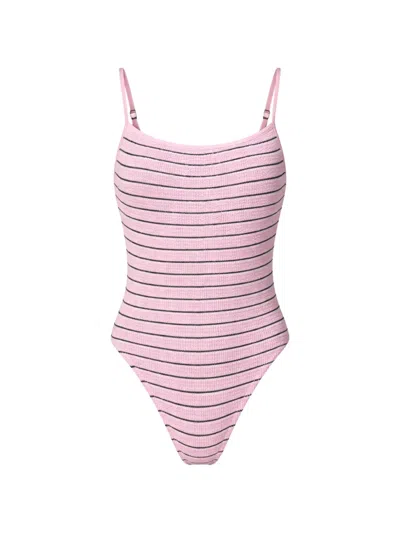 Bondeye Striped Swimsuit In Pink