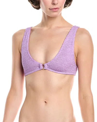 Bond-eye Swim Ring Scout Crop Bikini Top In Purple