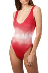 Bondeye The Mara One-piece In Hollywood Pink In Red