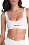 Bondeye Sasha Cut-out Bikini Top In Optic White