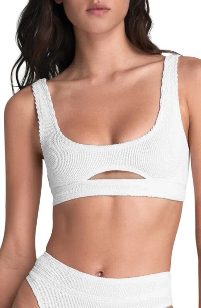 Bondeye Sasha Cut-out Bikini Top In Optic White Eco