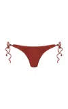 Bondeye Vista Beaded Tie-side Bikini Brief In Brown