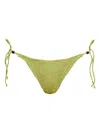 Bondeye Bond-eye Vista Beaded Side Tie Bikini Bottoms In Green