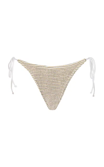 Bondeye Vista Triangle Bikini Bottom In White