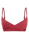 Bondeye Wrap Bikini Top In Red