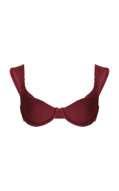 Bondeye X Georgia Fowler Balconette Bikini Top In Carmine Recycled