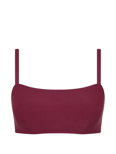 Bondi Born Anja Square-neck Bikini Top In Red