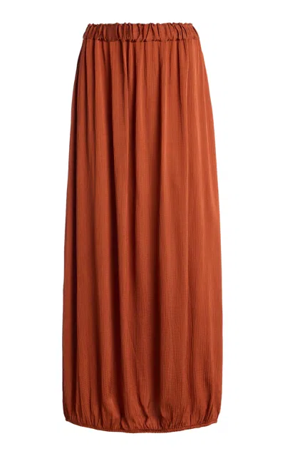 Bondi Born Ardea Bubble Crepe Maxi Skirt In Brown