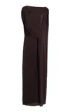 Bondi Born Ardea Draped Rayon-jersey Maxi Dress In Brown