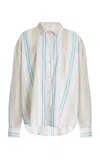 Bondi Born Arezzo Organic Linen-cotton Shirt In Stripe