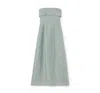 Bondi Born Atami Strapless Linen-twill Maxi Dress In Blue