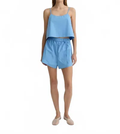 Bondi Born Avila Cotton Shorts In Dusk In Blue