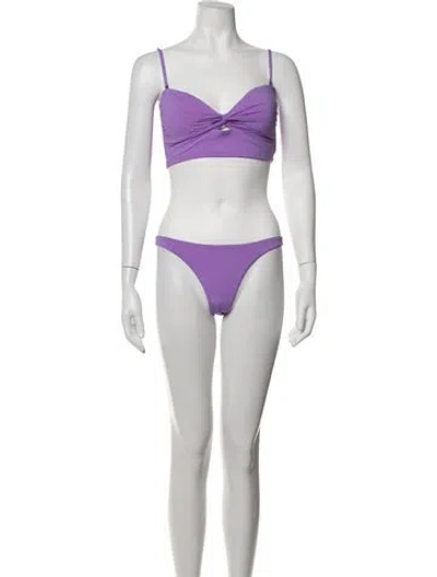 Pre-owned Bondi Born Bikini In Purple
