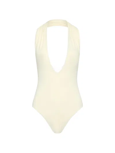 Bondi Born Blair Halterneck Swimsuit In Yellow