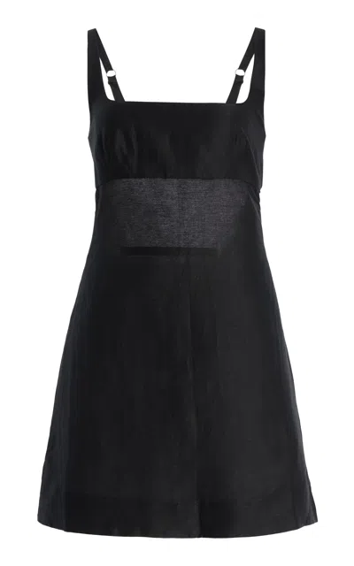 Bondi Born Bormio Open-back Mini Dress In Black
