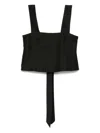 Bondi Born Bormio Tie-back Cropped Top In Black