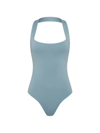 Bondi Born Candice Halterneck Swimsuit In Blue
