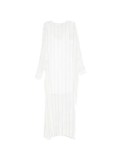 Bondi Born Capri Striped-pattern Midi Shift Dress In White