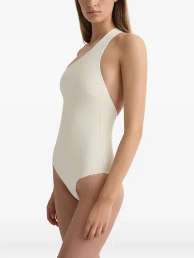 Bondi Born Colette One-shoulder Swimsuit In Neutral