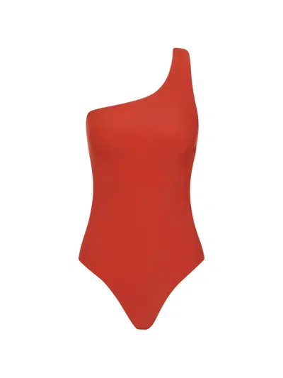 Bondi Born Colette One-shoulder Swimsuit In Red