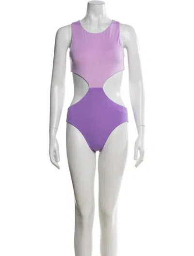 Pre-owned Bondi Born Colorblock Pattern One-piece In Pink