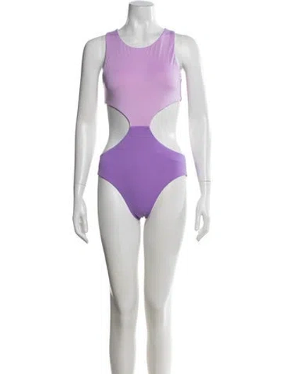 Pre-owned Bondi Born Colorblock Pattern One-piece In Pink