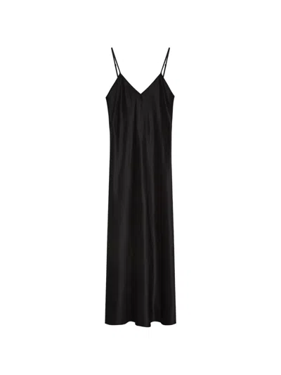 Bondi Born Como Bias-cut Slip Maxi Dress In Black