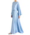 Bondi Born Como Twill-satin Full Skirt In Blue