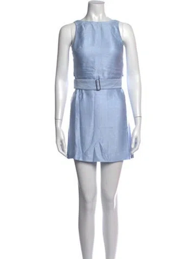Pre-owned Bondi Born Crew Neck Mini Dress In Blue