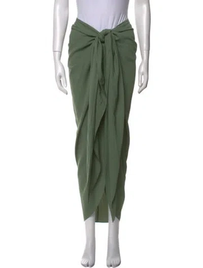 Pre-owned Bondi Born Cutout Accent Midi Length Skirt In Green