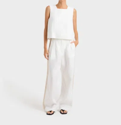 Bondi Born Delphi Square Neck Bodice Top In White