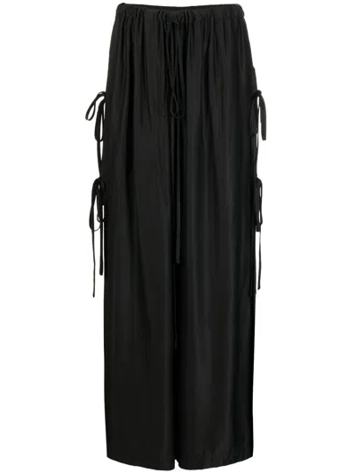 Bondi Born Forio Twill Wide-leg Pants In Black