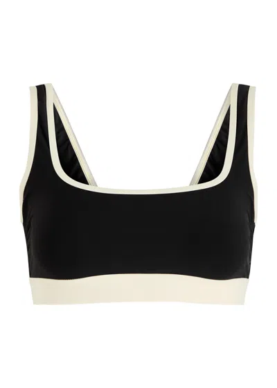 Bondi Born Hayden Square Neck Bikini Top In Black