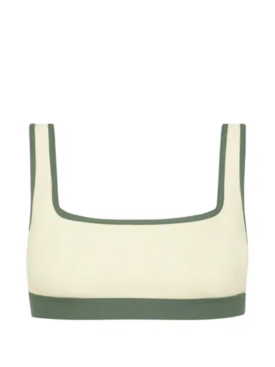Bondi Born Hayden Square-neck Bikini Top In Green