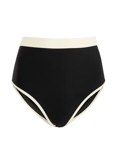 Bondi Born Jayde Contrast Bikini Bottoms In Black