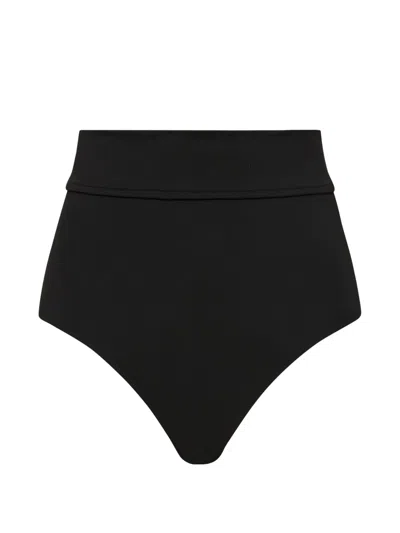 Bondi Born Joan High-waisted Bikini Bottoms In Black