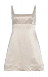 Bondi Born Kobe Exposed-back Linen-blend Maxi Dress In Silver