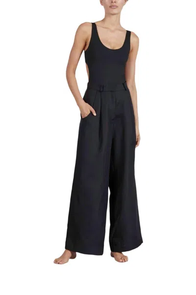Bondi Born Komodo Organic Linen Trouser In Black