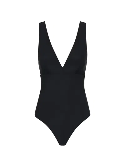 Bondi Born Lecco V-neck Swimsuit In Black