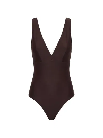 Bondi Born Lecco V-neck Swimsuit In Black