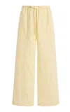 Bondi Born Leiden Linen Wide-leg Pants In Yellow