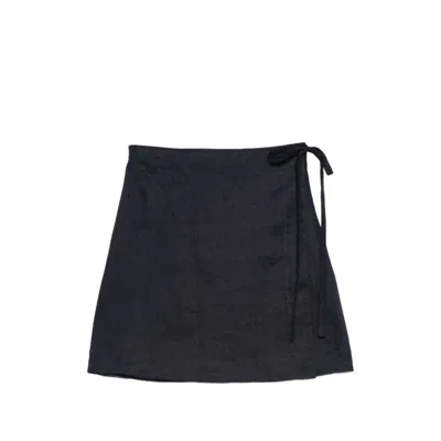 Bondi Born Leiden Wrap Skirt In Blue