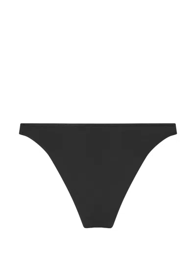 Bondi Born Leya High-cut Bikini Bottoms In Black