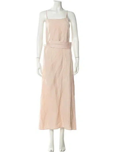 Pre-owned Bondi Born Linen Long Dress In Yellow