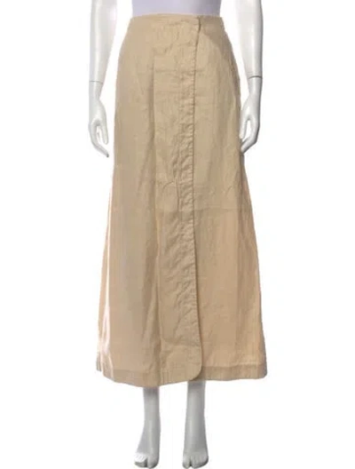 Pre-owned Bondi Born Linen Long Skirt In Neutrals